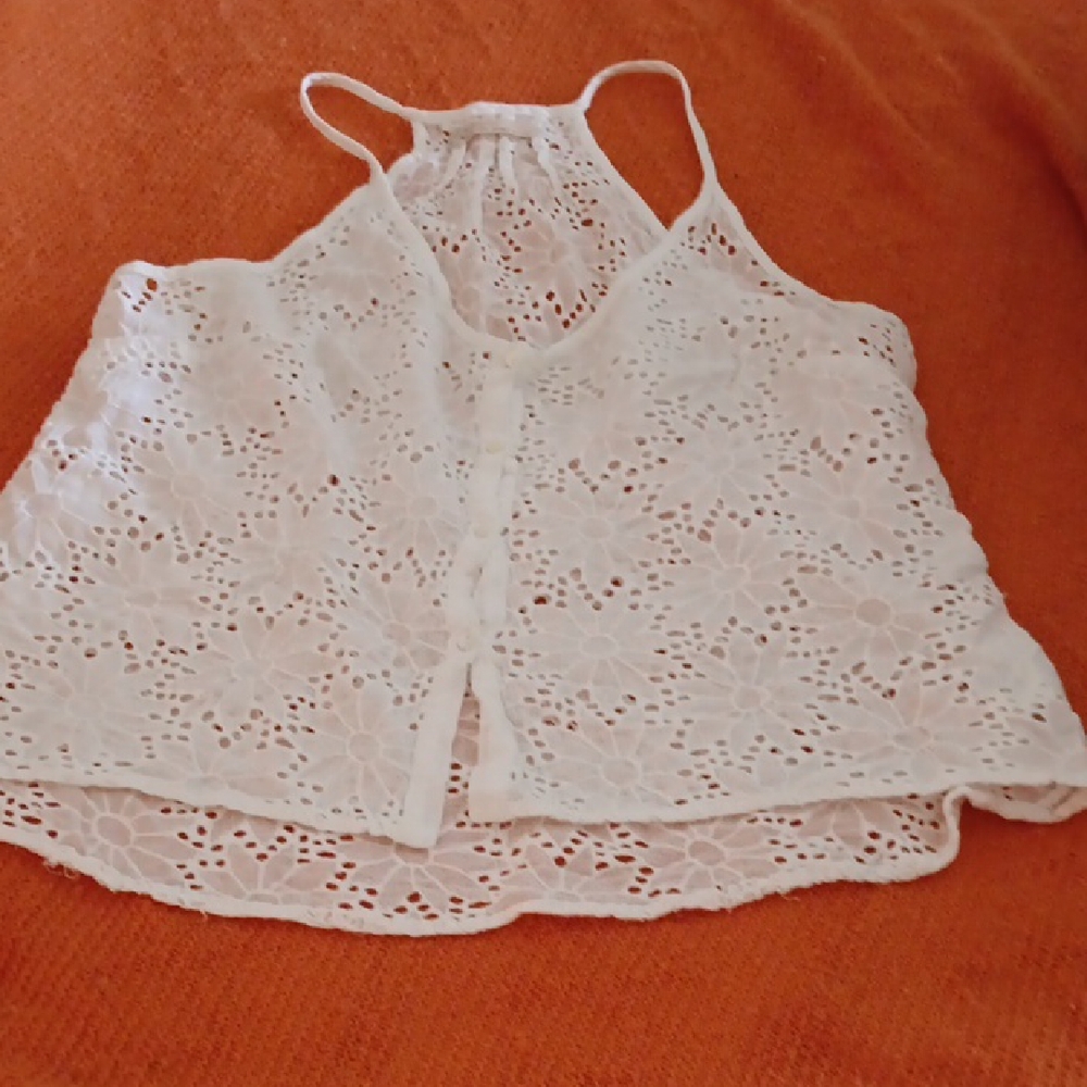 Free People White Lace Camisole Top